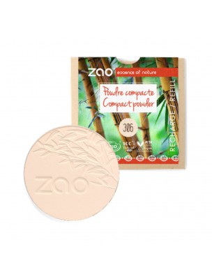 Image de Recharge Poudre Compacte Bio - Porcelaine 306 9 grammes - Zao Make-up depuis Gamme de maquillage dédié au teint | Achat en ligne (4)