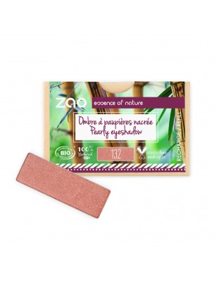 Image de Recharge Ombre à paupières rectangle Bio - Rose Pêche 132 1,3 grammes - Zao Make-up depuis Achetez des Ombres à paupières et fixateurs 100% naturels (2)