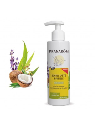 Image de Soirée d'été Paisible Aromapic Bio - Lait corporel 200 ml - Pranarôm depuis Synergies d'huiles essentielles contre les moustiques