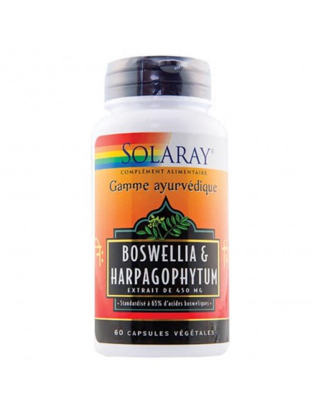 Achetez Boswellia et Harpagophytum - Articulations douloureuses 60 capsules végétales - Solaray à l'herboristerie Louis Image principale de Boswellia et Harpagophytum - Articulations douloureuses 60 capsules végétales - Solaray