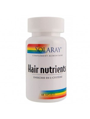 Image de Hair Nutrients - Cheveux 60 capsules - Solaray depuis Commandez les produits Solaray à l'herboristerie Louis