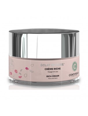 Image de Crème Riche Eclat de Rose Bio - Peaux normales à sèches 50 ml - Centifolia depuis Eau Micellaire Eclat de Rose Bio - Centifolia