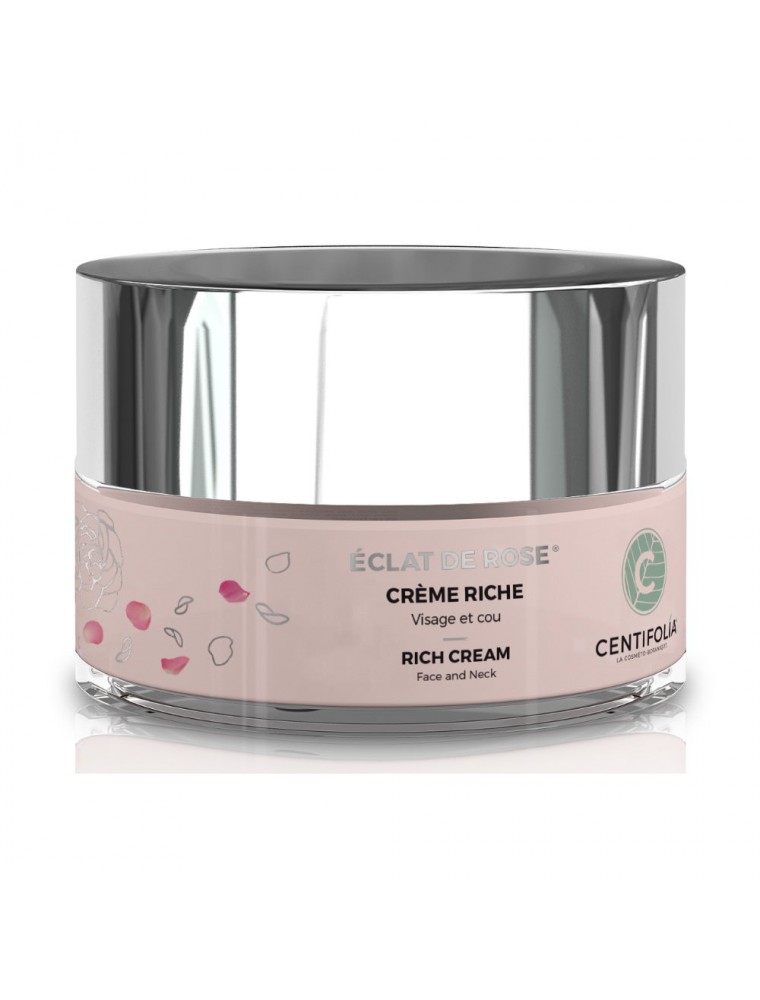 Image principale de la modale pour Crème Riche Eclat de Rose Bio - Peaux normales à sèches 50 ml - Centifolia