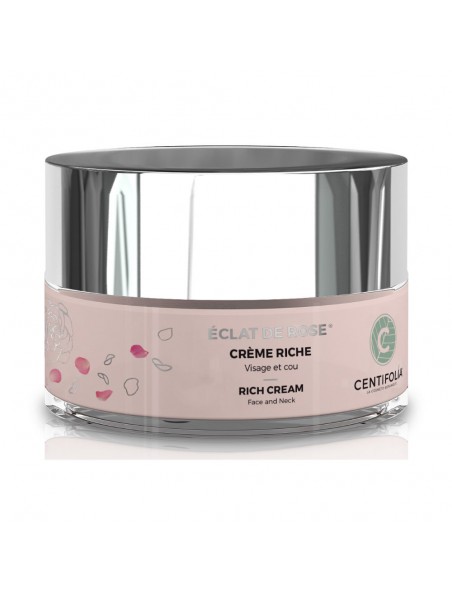 Image principale de Crème Riche Eclat de Rose Bio - Peaux normales à sèches 50 ml - Centifolia