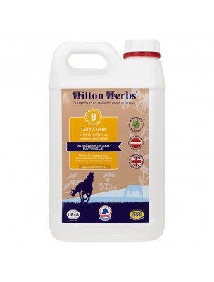 Image de Cush X Gold - Cushing's Syndrome in Horses 3 Litres - Hilton Herbs depuis Balance and renal support for your pet