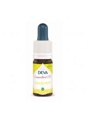 Image de Joie de Vivre Bio - Enthousiasme et Optimisme Composé floral n°20 15 ml - Deva via Elixir Urgences Bio Fleurs de Bach 20 ml - Elixirs and Co