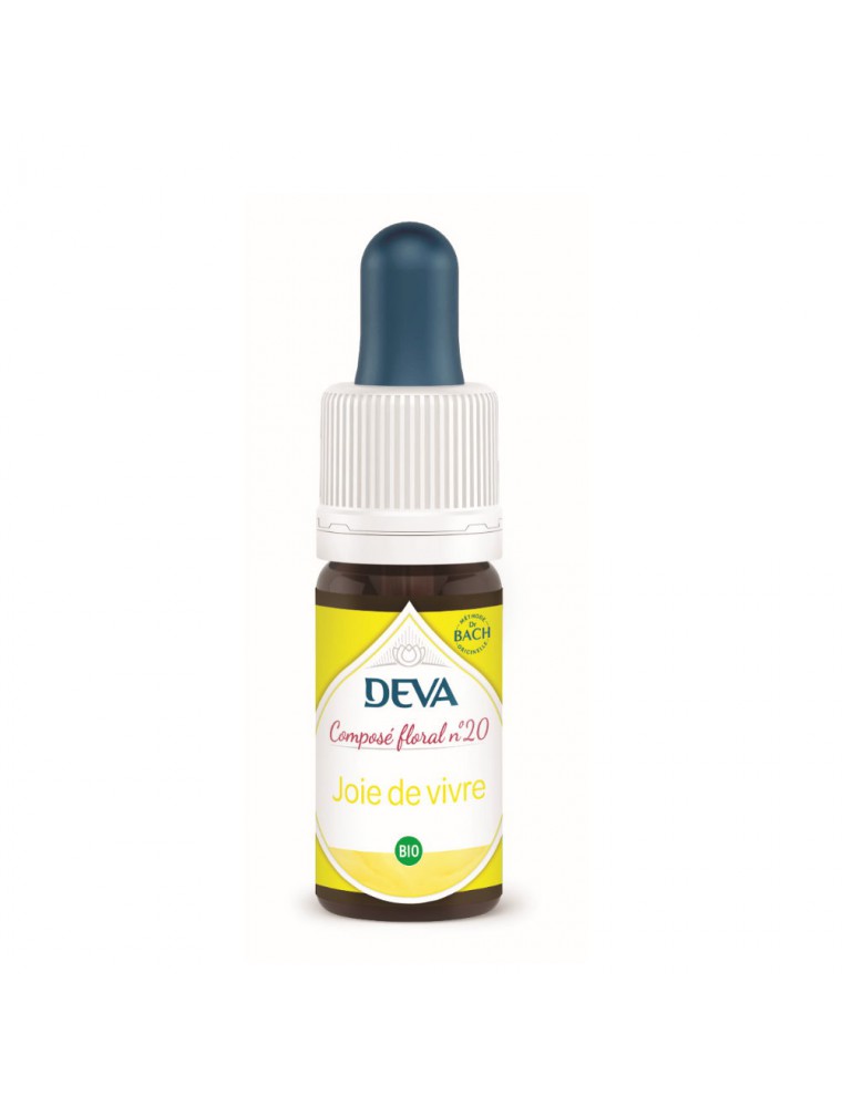 Image principale de la modale pour Joie de Vivre Bio - Enthousiasme et Optimisme Composé floral n°20 15 ml - Deva