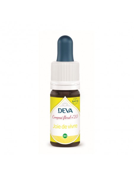 Image principale de Joie de Vivre Bio - Enthousiasme et Optimisme Composé floral n°20 15 ml - Deva