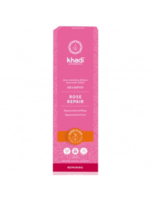 Image de Shampooing Ayurvédique Rose Repair - Réparateur 200 ml - Khadi depuis Shampoings naturels pour des cheveux sains
