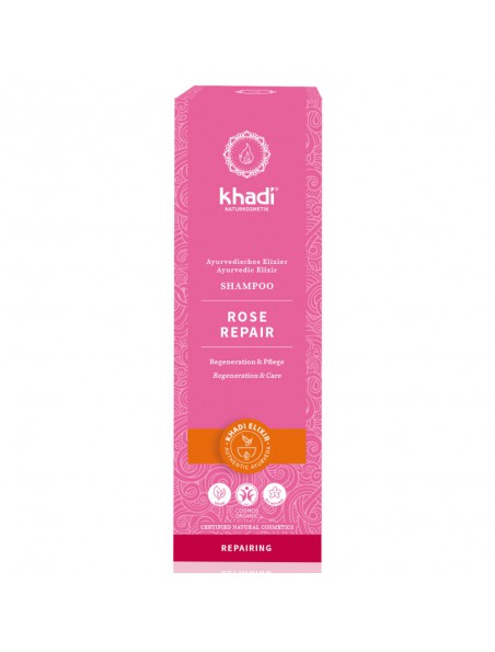Shampooing Ayurvédique Rose Repair - Réparateur 200 ml - Khadi Shampooing Ayurvédique Rose Repair - Réparateur 200 ml - Khadi