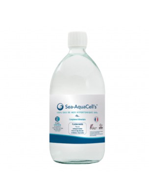 Image de Sea Water Quinton Sea Aquacell's - Hypertonic Sea Water 1 Litre - CSBS Odemer depuis Water from Quinton from the Breton coast for your health