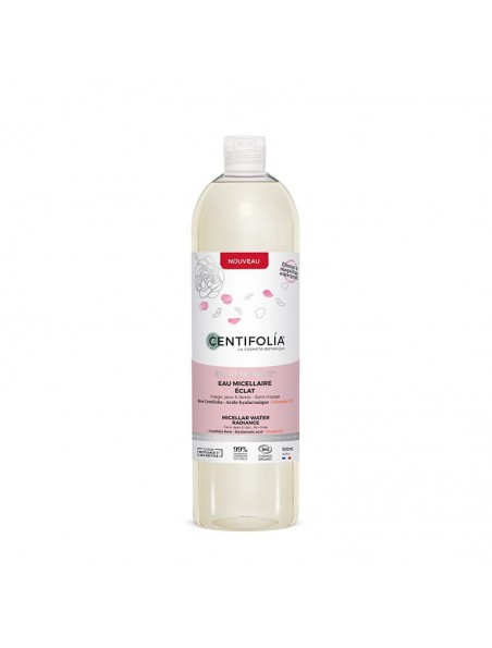 Achetez Eau Micellaire Eclat de Rose Bio - Soin du visage 500 ml - Centifolia à l'herboristerie Louis Image principale de Eau Micellaire Eclat de Rose Bio - Soin du visage 500 ml - Centifolia
