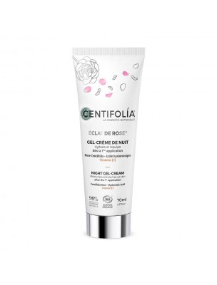 Image de Gel-Crème de Nuit Eclat de Rose Bio - Soin du visage 70 ml - Centifolia depuis Soin Contour des Yeux Eclat de Rose Bio - Centifolia