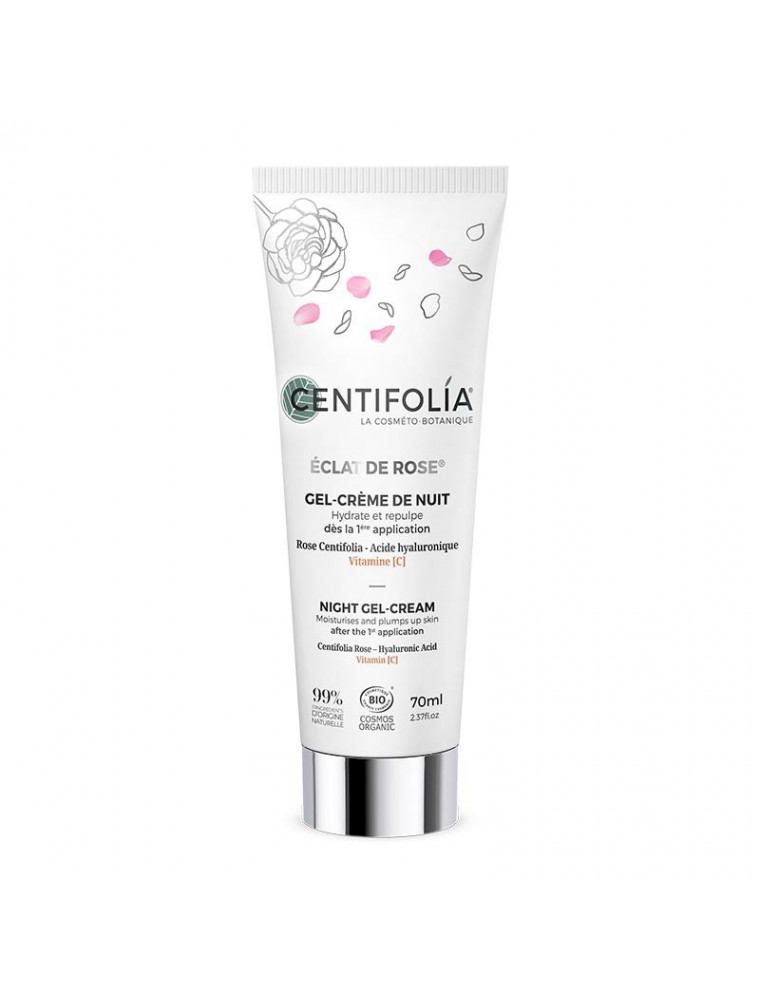 Image principale de la modale pour Gel-Crème de Nuit Eclat de Rose Bio - Soin du visage 70 ml - Centifolia