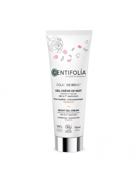 Image principale de Gel-Crème de Nuit Eclat de Rose Bio - Soin du visage 70 ml - Centifolia