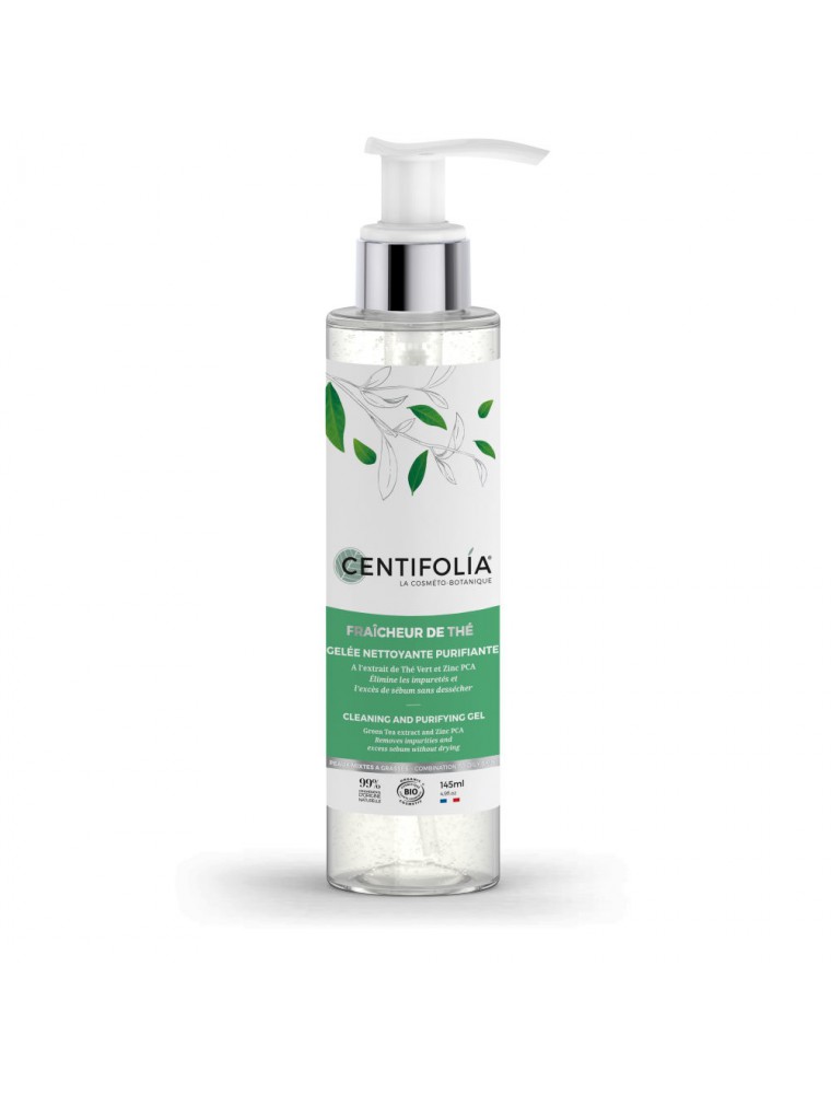 Image principale de la modale pour Gelée Nettoyante Purifiante Fraîcheur de Thé Bio - Soin du visage 145 ml - Centifolia