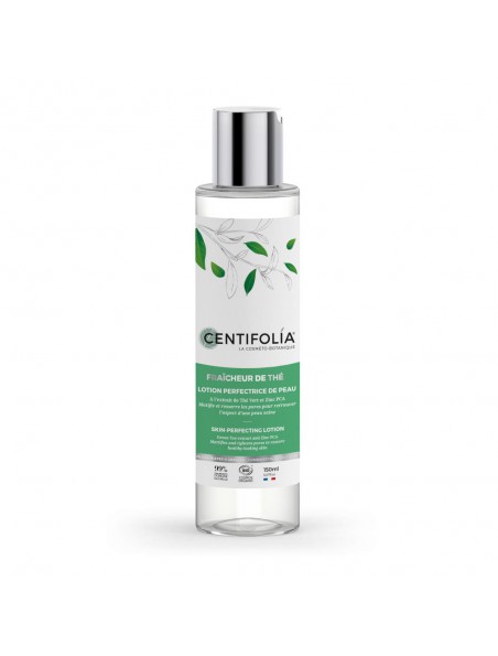 Achetez Lotion Perfectrice de Peau Fraîcheur de Thé Bio - Soin du visage 150 ml - Centifolia à l'herboristerie Louis Image principale de Lotion Perfectrice de Peau Fraîcheur de Thé Bio - Soin du visage 150 ml - Centifolia