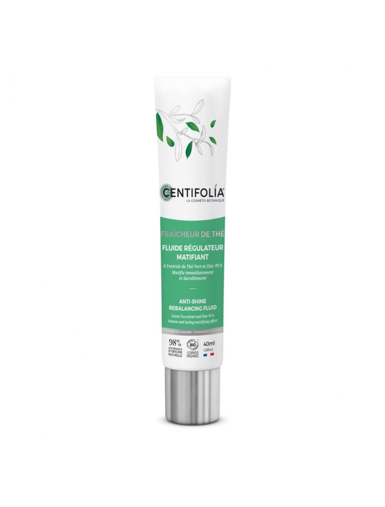 Fluide Régulateur Matifiant Fraîcheur de Thé Bio - Soin du visage 40 ml - Centifolia Fluide Régulateur Matifiant Fraîcheur de Thé Bio - Soin du visage 40 ml - Centifolia