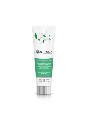 Image de Masque Exfoliant Purifiant 3 en 1 Fraîcheur de Thé Bio - Soin du visage 100 ml - Centifolia via Fluide Régulateur Matifiant Fraîcheur de Thé Bio - Centifolia