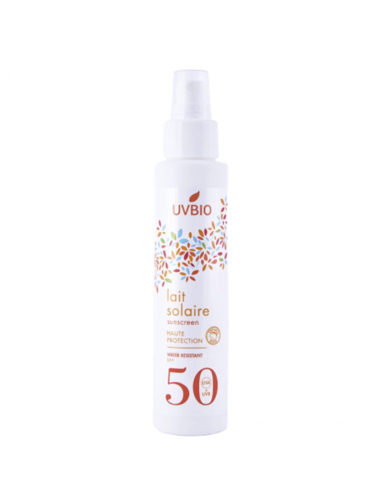 Image principale de la modale pour Lait Solaire SPF 50 Bio - Soin du visage et du corps 100 ml - UV Bio