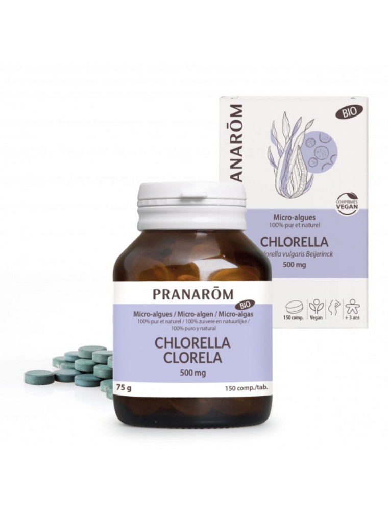 Image principale de la modale pour Chlorella Bio - Vitalité et dépuratif 150 comprimés - Pranarôm