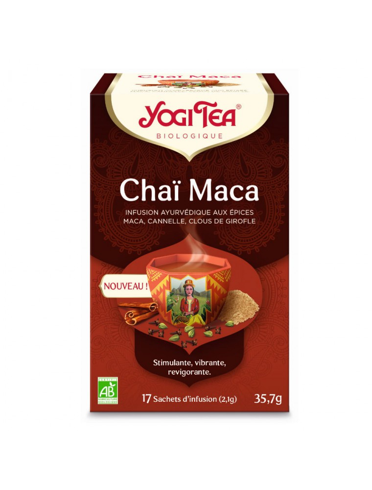 Image principale de la modale pour Chaï Maca Bio - Infusion Ayurvédique 17 sachets - Yogi Tea