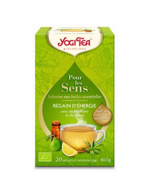 Image de Regain d'Energie Bio - Infusion aux huiles essentielles 17 sachets - Yogi Tea via Turmeric Chaï Bio - Infusion Ayurvédique - Yogi Tea