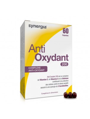 Image de Anti Oxydant 200 - Protection Cellulaire 60 capsules - Synergia depuis Découvrez nos compléments alimentaires naturels