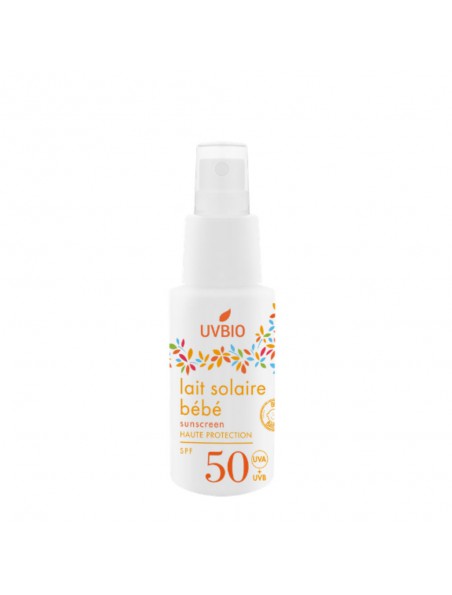 Image principale de Lait Solaire Bébé SPF 50 Bio - Soin du visage et du corps 50 ml - UV Bio