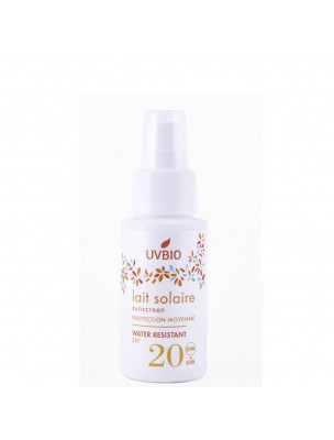 Image de Lait Solaire SPF 20 Bio - Soin du visage et du corps 50 ml - UV Bio depuis Achetez les produits UV Bio à l'herboristerie Louis