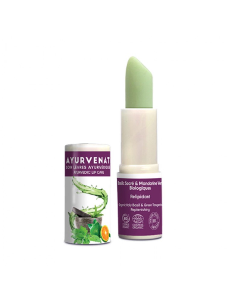 Image principale de la modale pour Soin des Lèvres ayurvédique Basilic sacré et Mandarine Bio - Ayurvenat 3,5 g - Le Secret Naturel