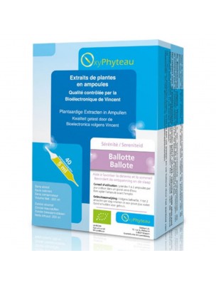 Image de Ballote Bio - Détente et Sommeil 40 ampoules - Oxyphyteau via Bougie Relax - 150g - Aromandise