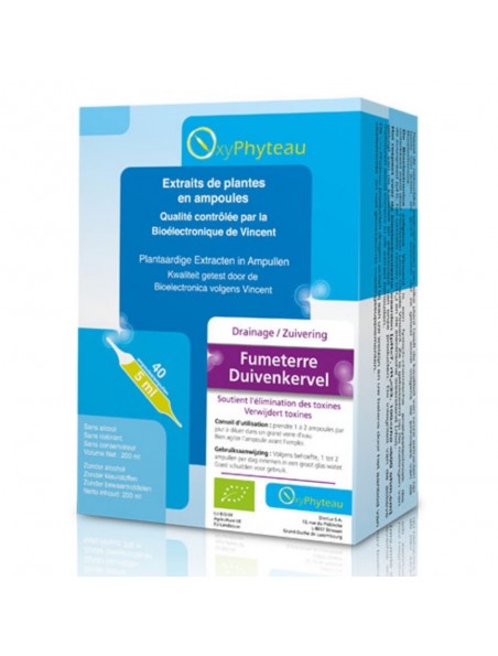 Image principale de Fumeterre Bio - Détoxification 40 ampoules - Oxyphyteau