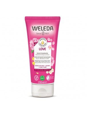 Image de Crème de Douche Harmonisante- Aroma Shower Love 200 ml - Weleda via Acheter Crème de Nuit lissante à la Rose musquée - Régénère et nourrit la