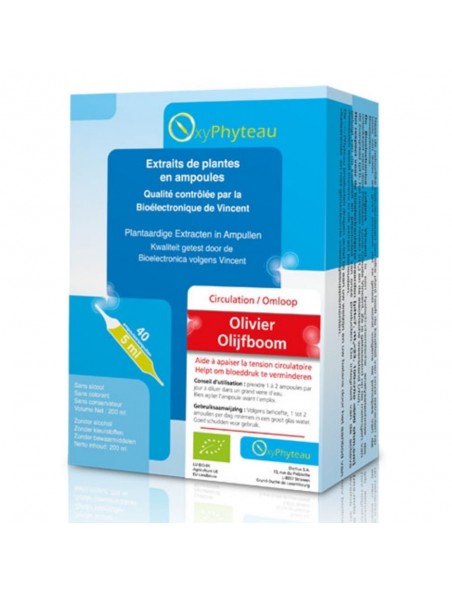 Achetez Olivier Bio - Circulation 40 ampoules - Oxyphyteau à l'herboristerie Louis Image principale de Olivier Bio - Circulation 40 ampoules - Oxyphyteau