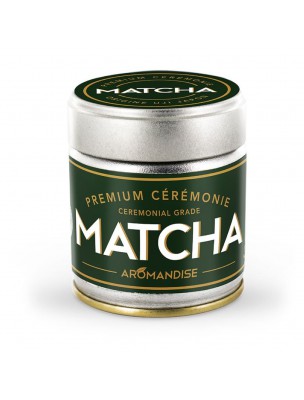 Image de Organic Premium Ceremony Matcha - Japanese Green Tea Powder 30 g - Aromandise depuis Matcha japonais en poudre et en feuilles
