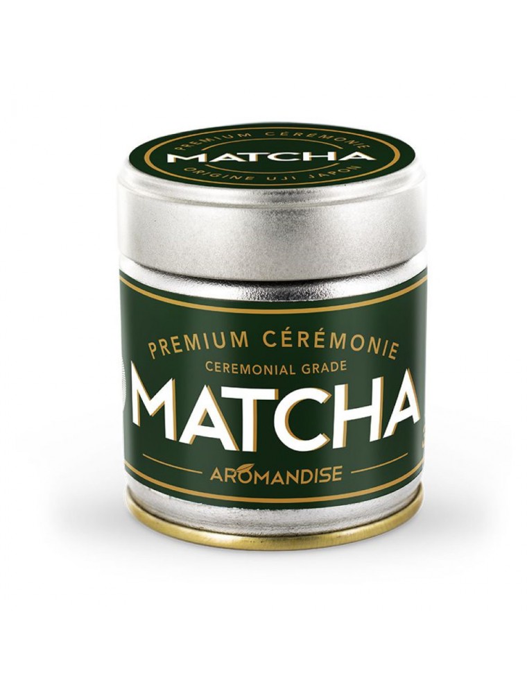 Image principale de la modale pour Matcha de Cérémonie Premium Bio - Poudre de Thé vert Japonais 30 g - Aromandise