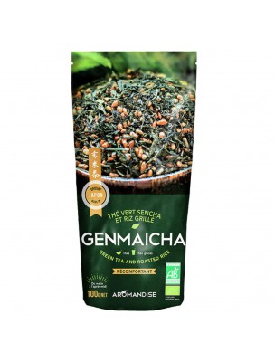 Image de Genmaïcha Bio - Sencha green tea and roasted rice 100 g - Aromandise depuis Green teas combining pleasure and benefits