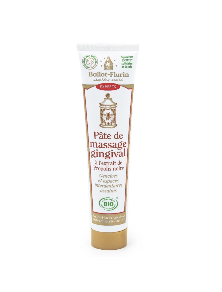 Image principale de la modale pour Pâte de massage gingival Bio - Apaisant et Nettoyant Propolis noire - Ballot-Flurin