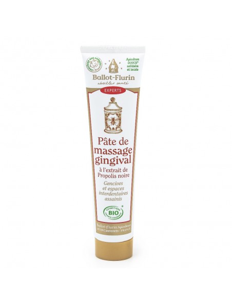 Pâte de massage gingival Bio - Apaisant et Nettoyant Propolis noire - Ballot-Flurin