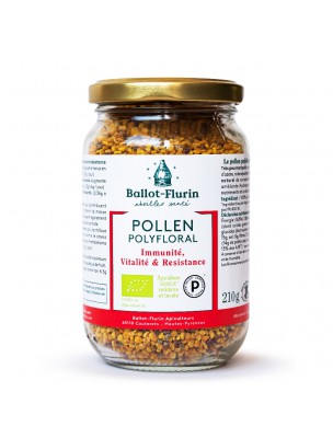 Image de Organic dynamised polyfloral pollen in pellets - Physical, intellectual and emotional stimulant 210 g - Ballot-Flurin via Buy Rhododendron Honey Organic 125g - Revitalizing, supple