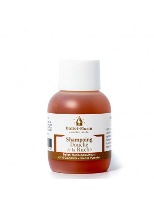 Image de Shampoing Douche Mini de la Ruche - Soin lavant quotidien au miel 50 ml - Ballot-Flurin depuis Shampoings naturels de la ruche à la propolis