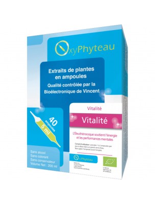 Image de Vitalité Bio - Tonus 40 ampoules - Oxyphyteau depuis Achetez les produits Oxyphyteau à l'herboristerie Louis