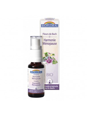Image de Complexe Harmonie Ménopause N°19 Bio - Fleurs de Bach spray de 20 ml - Biofloral depuis Commandez les produits Biofloral à l'herboristerie Louis