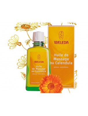 Image de Calendula Massage Oil - Warms and cares for sensitive skin 100 ml Weleda depuis Toning and relaxing massage oils