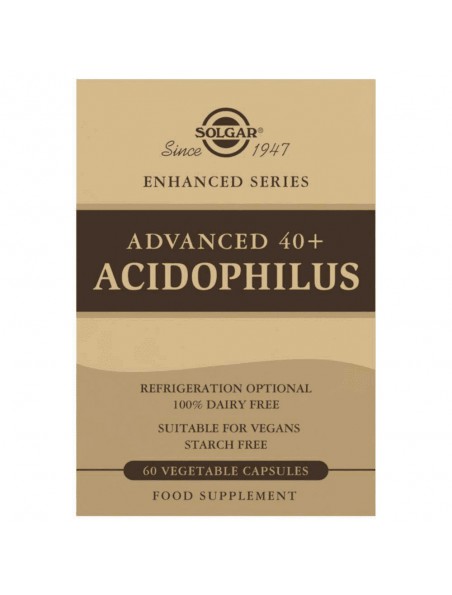 Advanced 40 Plus Acidophillus - Probiotiques 60 gélules végétales - Solgar