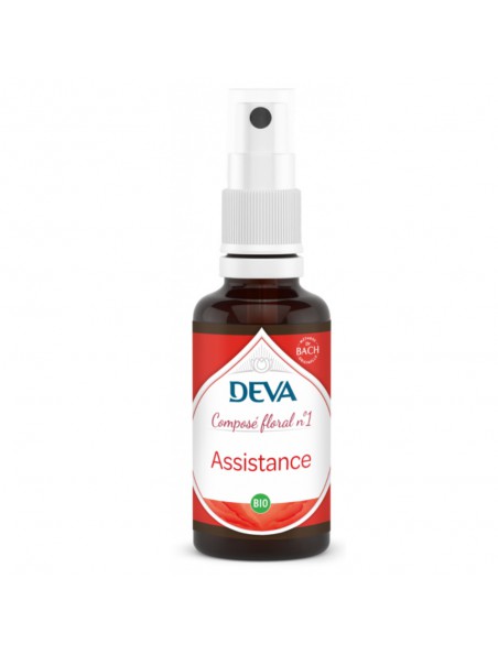 Achetez Assistance Bio - Centrage et Apaisement Composé floral n°1 Spray de 30 ml - Deva à l'herboristerie Louis Image principale de Assistance Bio - Centrage et Apaisement Composé floral n°1 Spray de 30 ml - Deva
