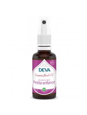 Image de Émotions de la Petite enfance Bio - Ouverture Créativité Composé floral n°11 spray de 30 ml - Deva depuis Commandez les produits Deva à l'herboristerie Louis