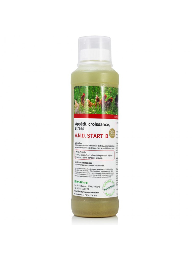 Image principale de la modale pour AND Start B - Appétit et Croissance des volailles 250 ml - Bionature