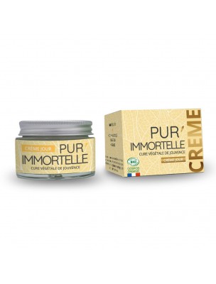 Image de Pur Immortelle Bio - Crème de Jour Visage 50 ml - Propos Nature via Tisane Beauté N°3 Anti-âge | Mélange de Plantes - 100g